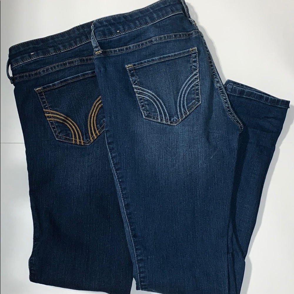 Hollister Super Skinny Light and Dark Medium Wash
